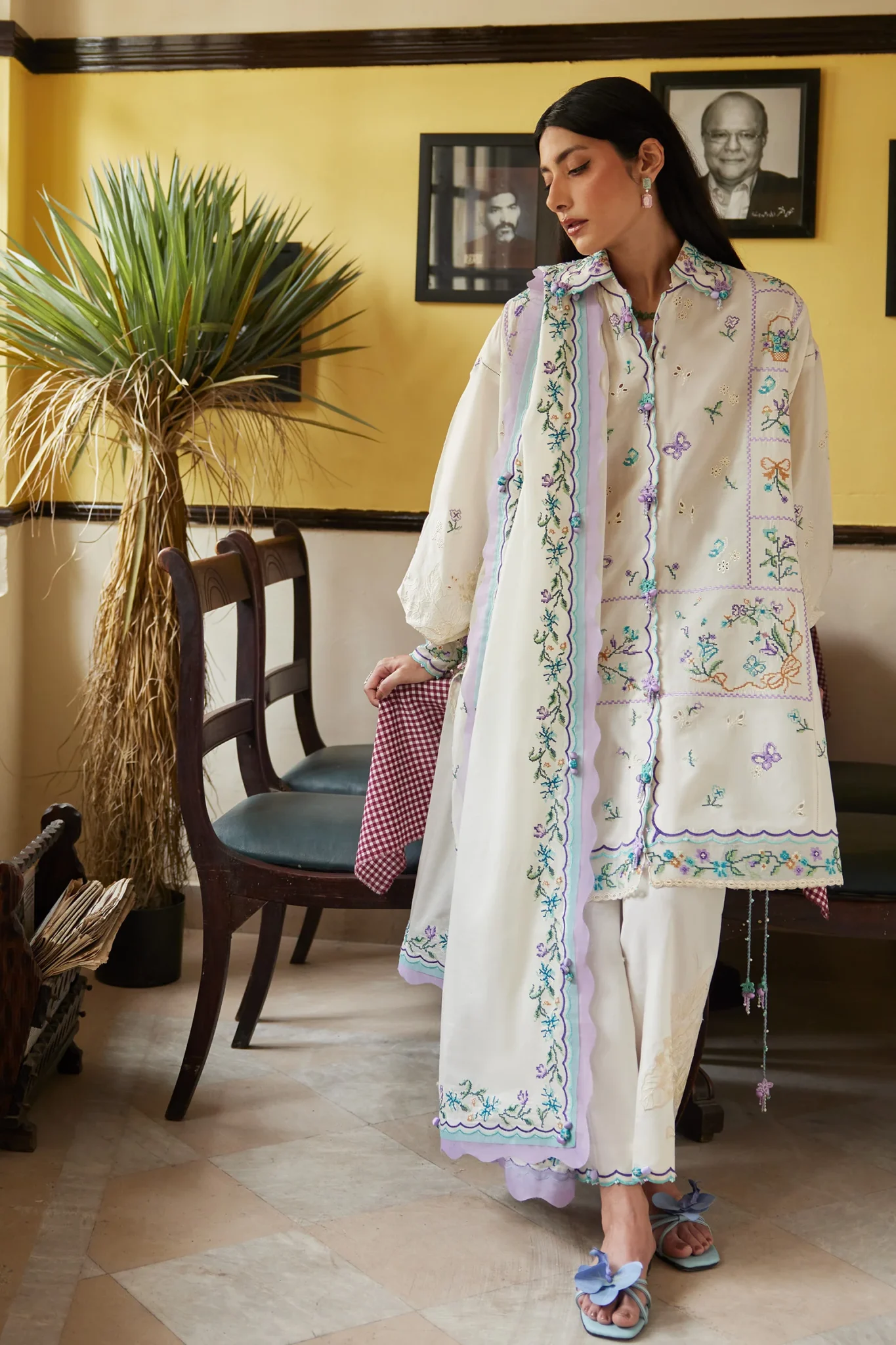 Zaha Festive Lawn’26 | Wildflower Collection || GHOST ORCHID WHISPER (ZF26-07)