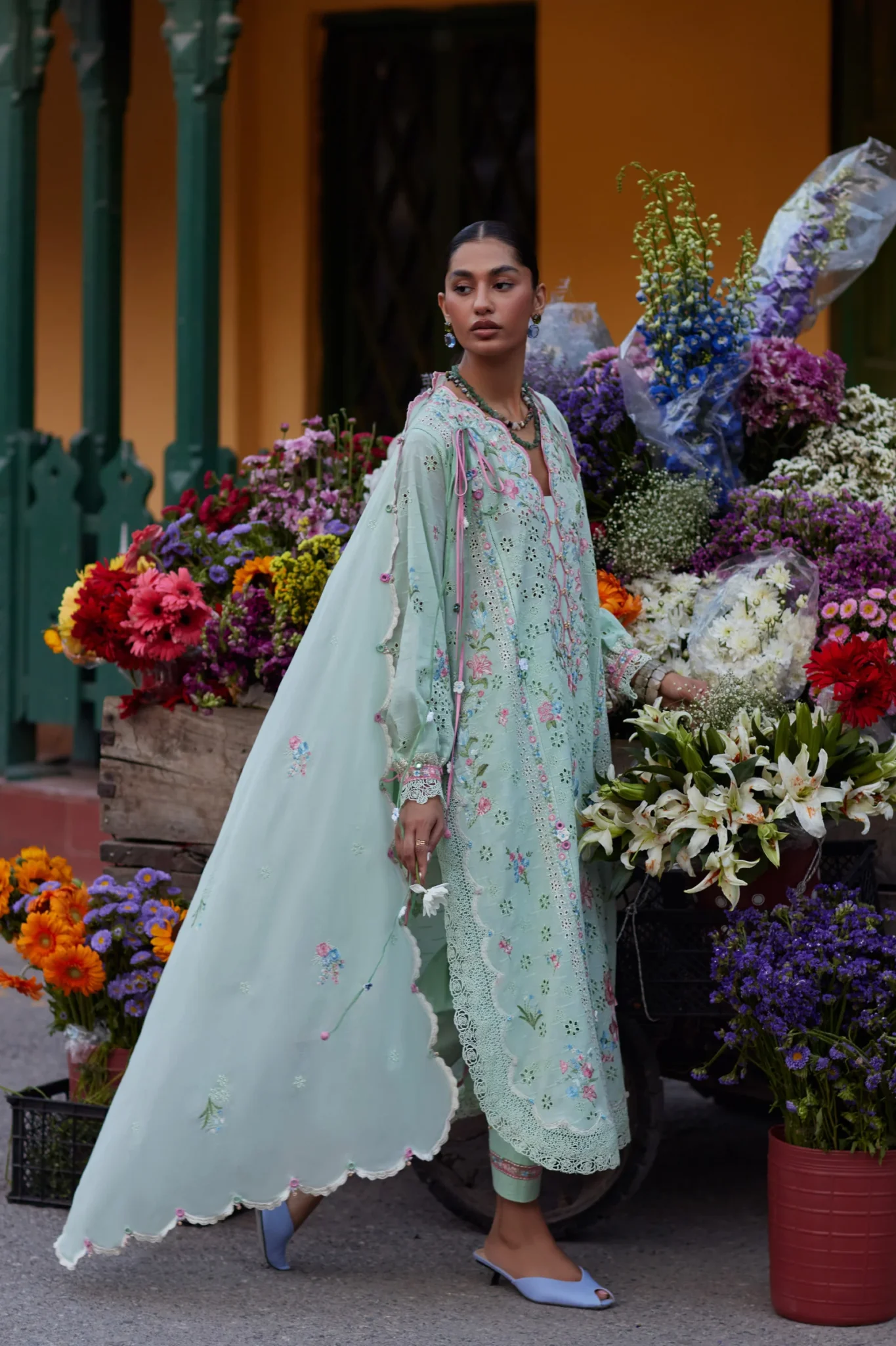 Zaha Festive Lawn’26 | Wildflower Collection || JADE VINE REVERIE (ZF26-12)