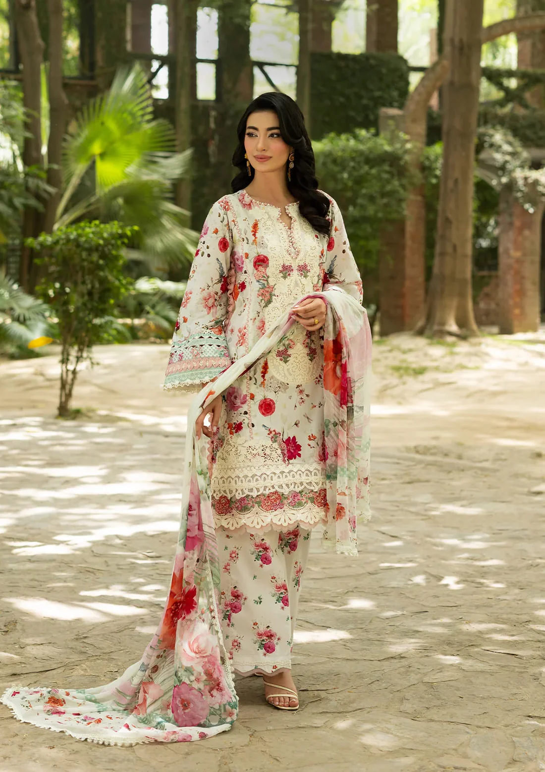 Signature Embroidered Lawn with Chiffon Collection Vol II ’26 by Elaf || ESG-4A CLAIRE