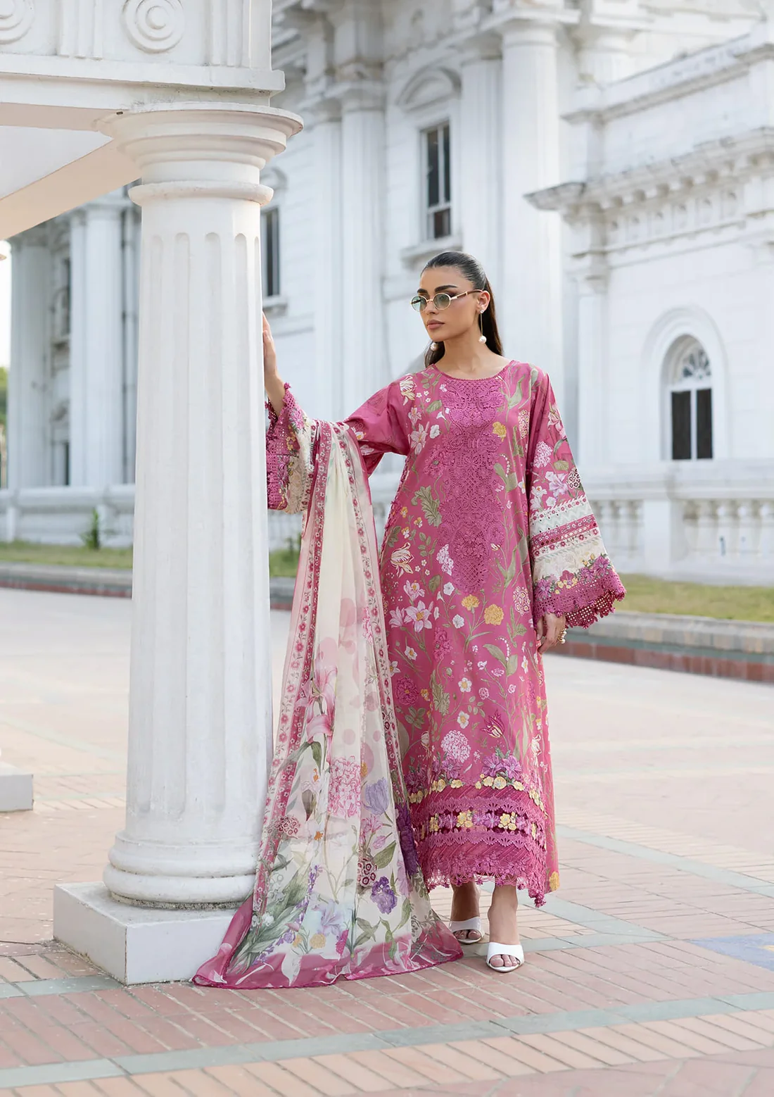 Signature Embroidered Lawn with Chiffon Collection Vol II ’26 by Elaf || ESG-5B DELILAH