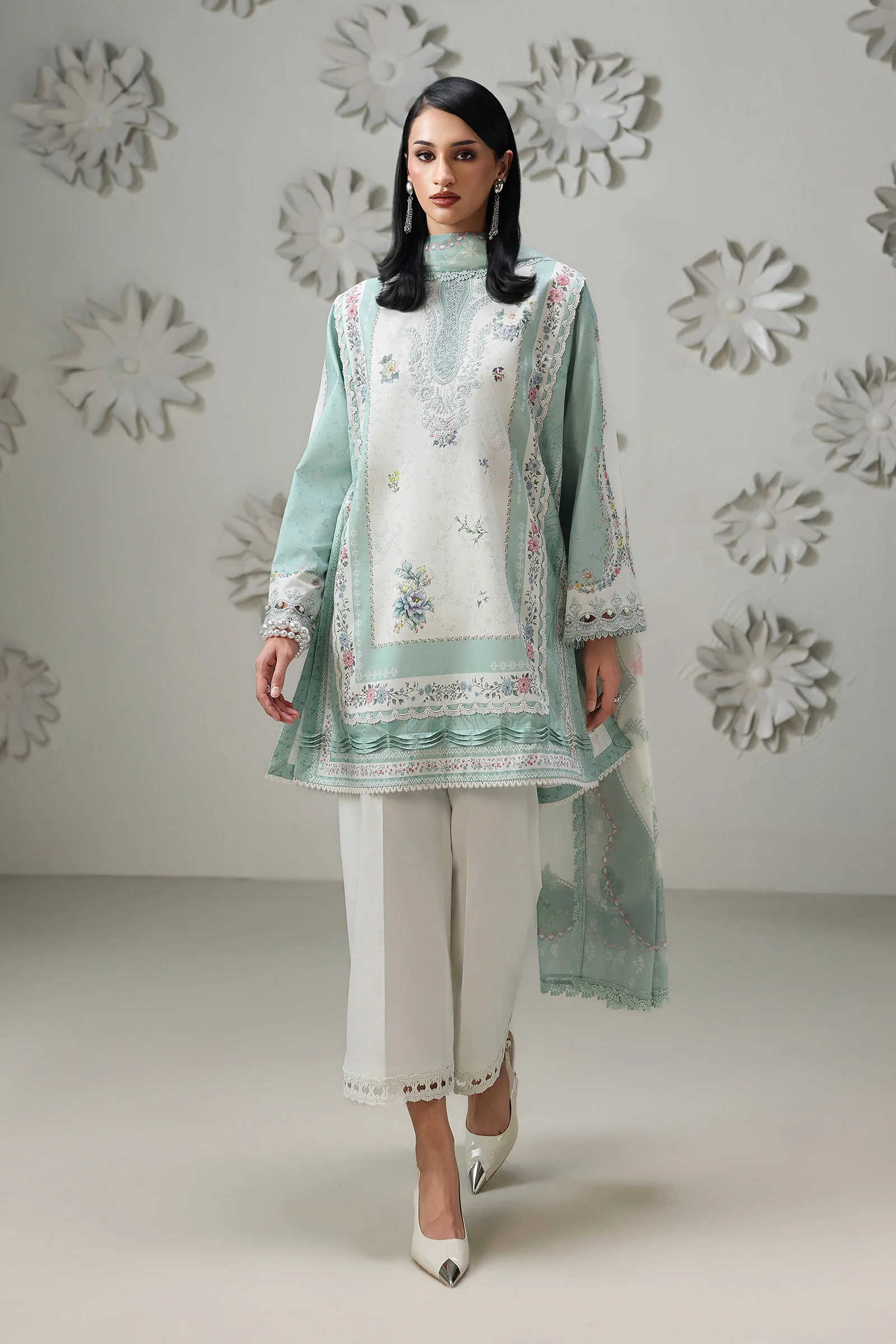 Qalamkar Qalamkar QPrints Embroidered Lawn Unstitched 3Pc Suit QQP-05B Rasha