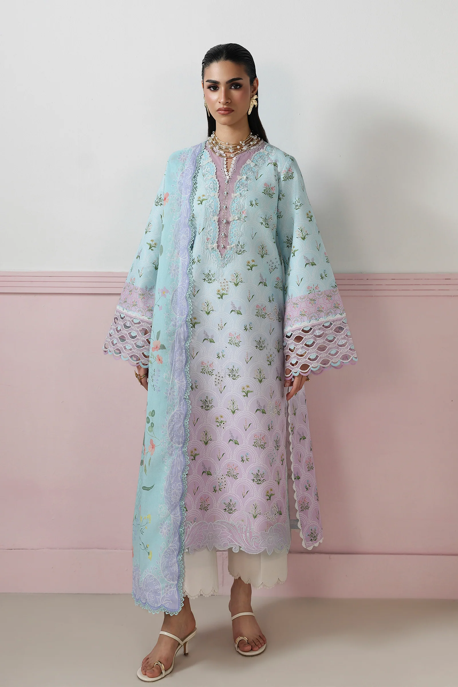 Qalamkar Qalamkar QPrints Embroidered Lawn Unstitched 3Pc Suit QQP-07A Arden