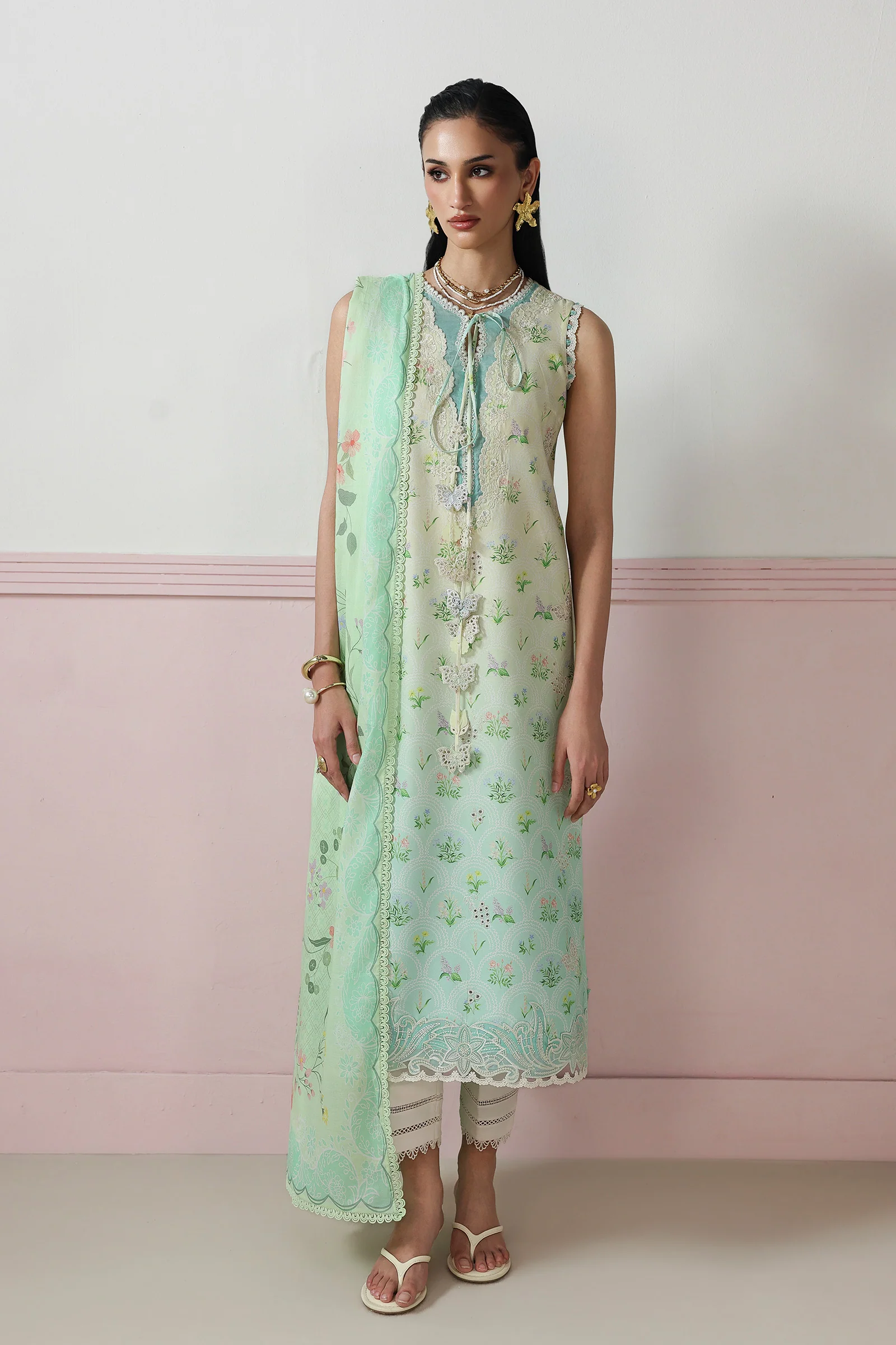 Qalamkar Qalamkar QPrints Embroidered Lawn Unstitched 3Pc Suit QQP-07B Della