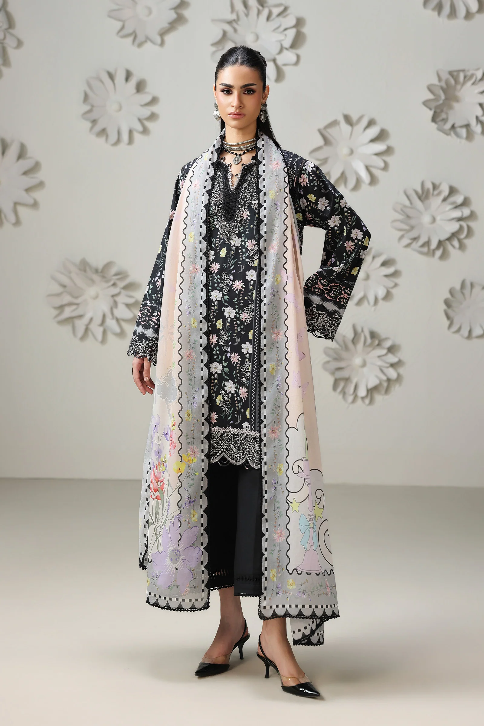 Qalamkar Qalamkar QPrints Embroidered Lawn Unstitched 3Pc Suit QQP-08A Amel