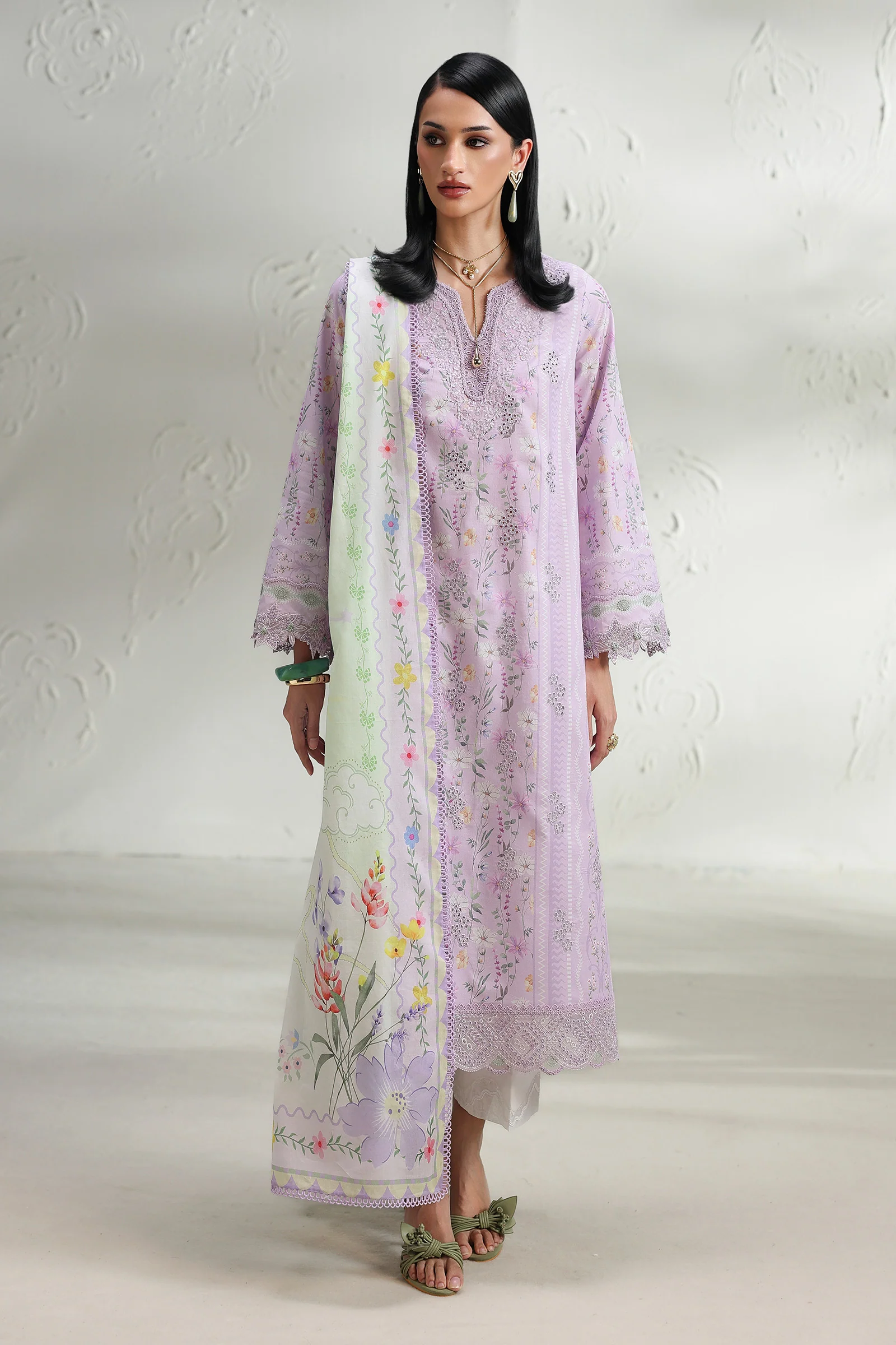 Qalamkar Qalamkar QPrints Embroidered Lawn Unstitched 3Pc Suit QQP-08B Elsie