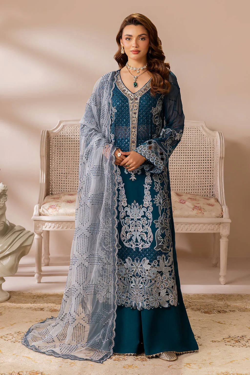Ramsha Satrangi Chiffon Collection 2026 || ST-101 4