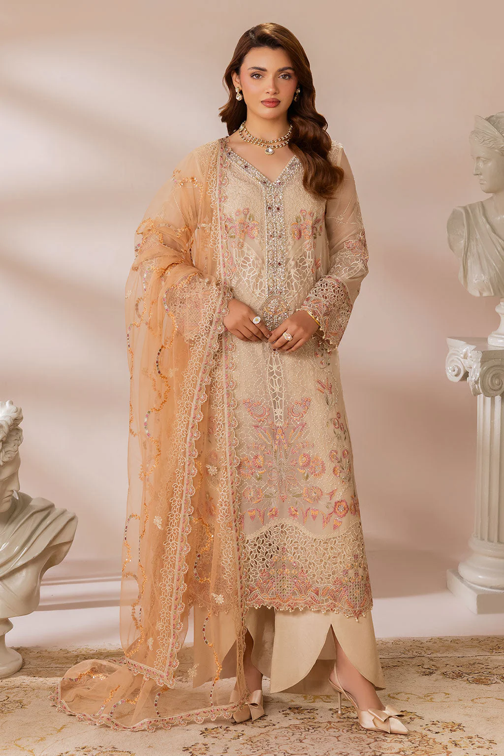 Ramsha Satrangi Chiffon Collection 2026 || ST-102 2