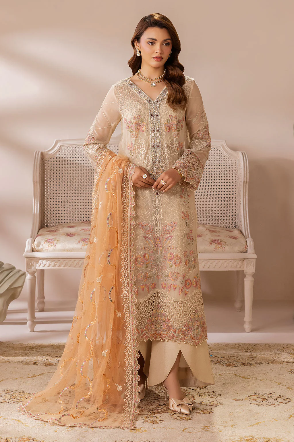 Ramsha Satrangi Chiffon Collection 2026 || ST-102 4