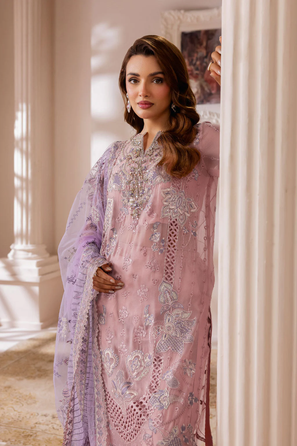 Ramsha Satrangi Chiffon Collection 2026 || ST-108 2