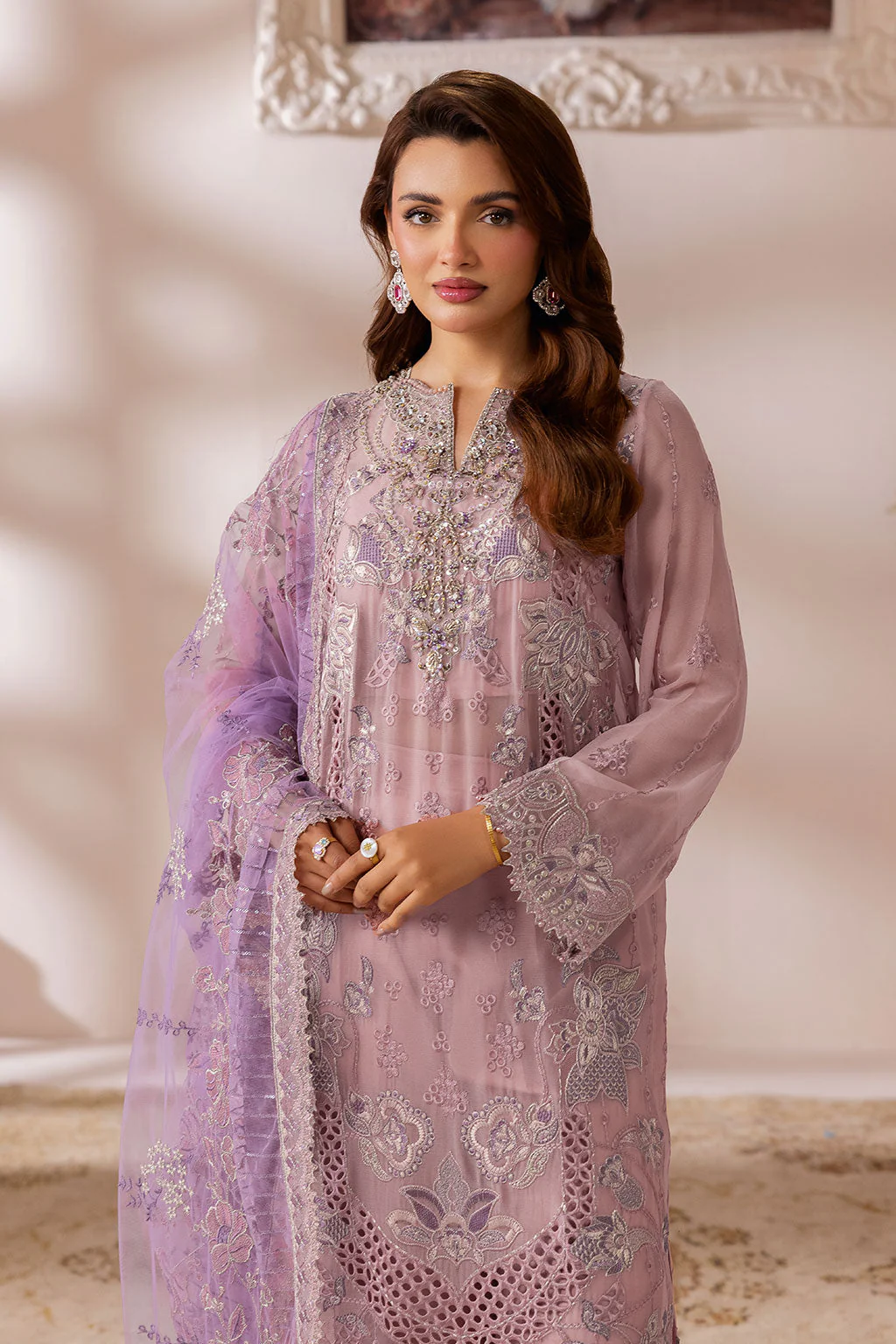 Ramsha Satrangi Chiffon Collection 2026 || ST-108 4