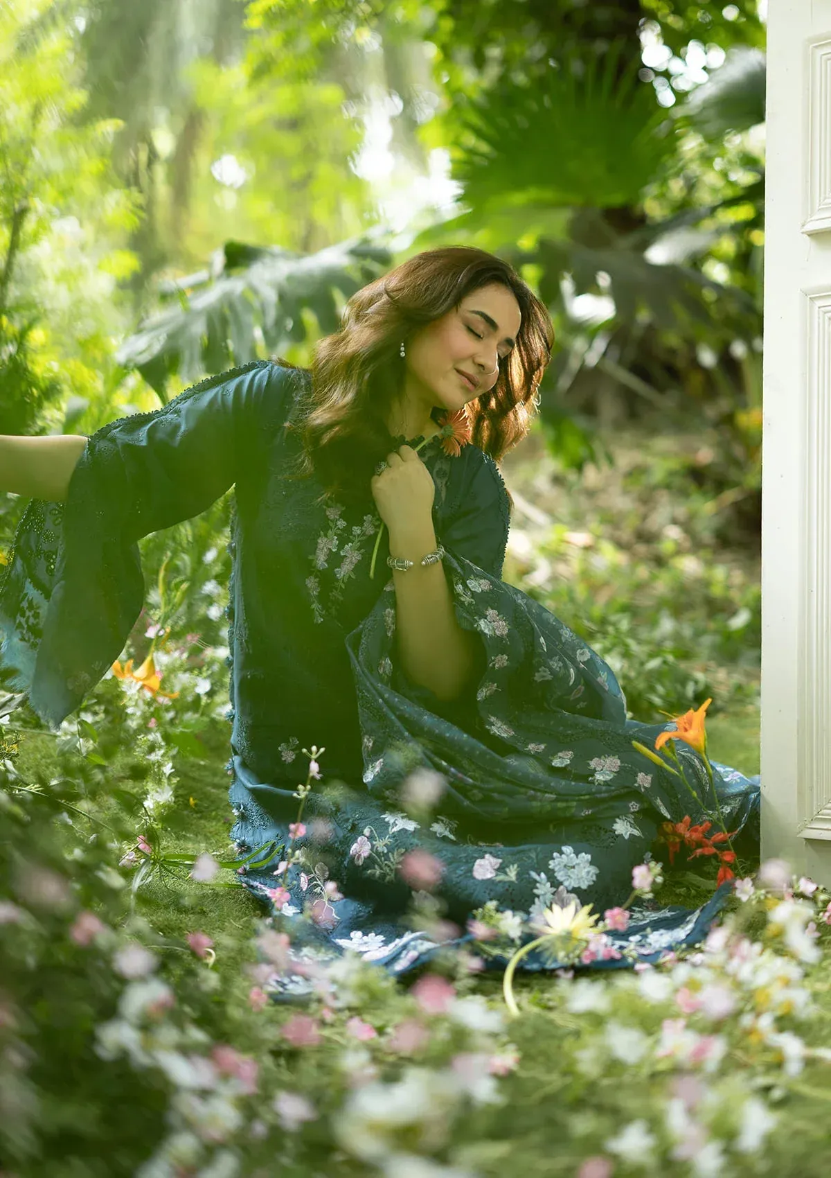 Elaf Luxury Lawn Vol 2 | 2026 || ELQ-3B EMERALD FERN 3