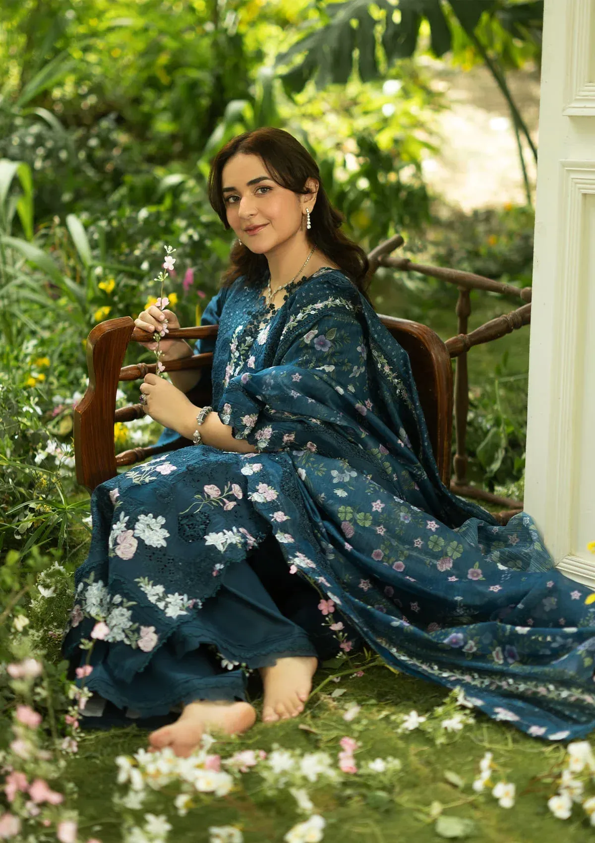 Elaf Luxury Lawn Vol 2 | 2026 || ELQ-3B EMERALD FERN 4