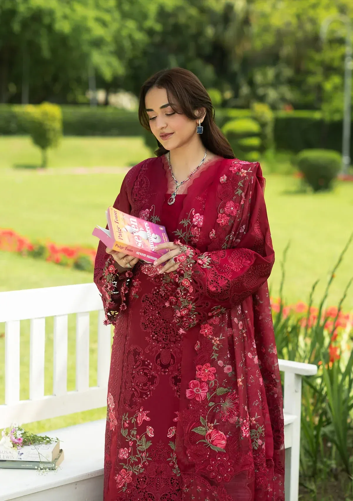 Elaf Luxury Lawn Vol 2 | 2026 || ELQ-4A FALLING PETALS 2