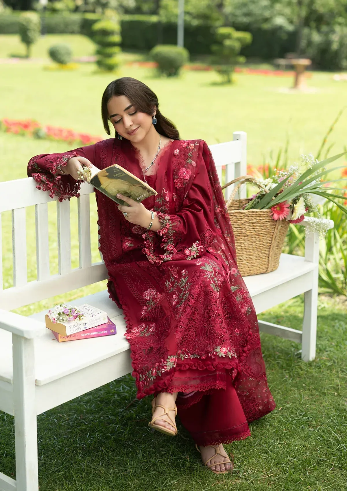 Elaf Luxury Lawn Vol 2 | 2026 || ELQ-4A FALLING PETALS 3