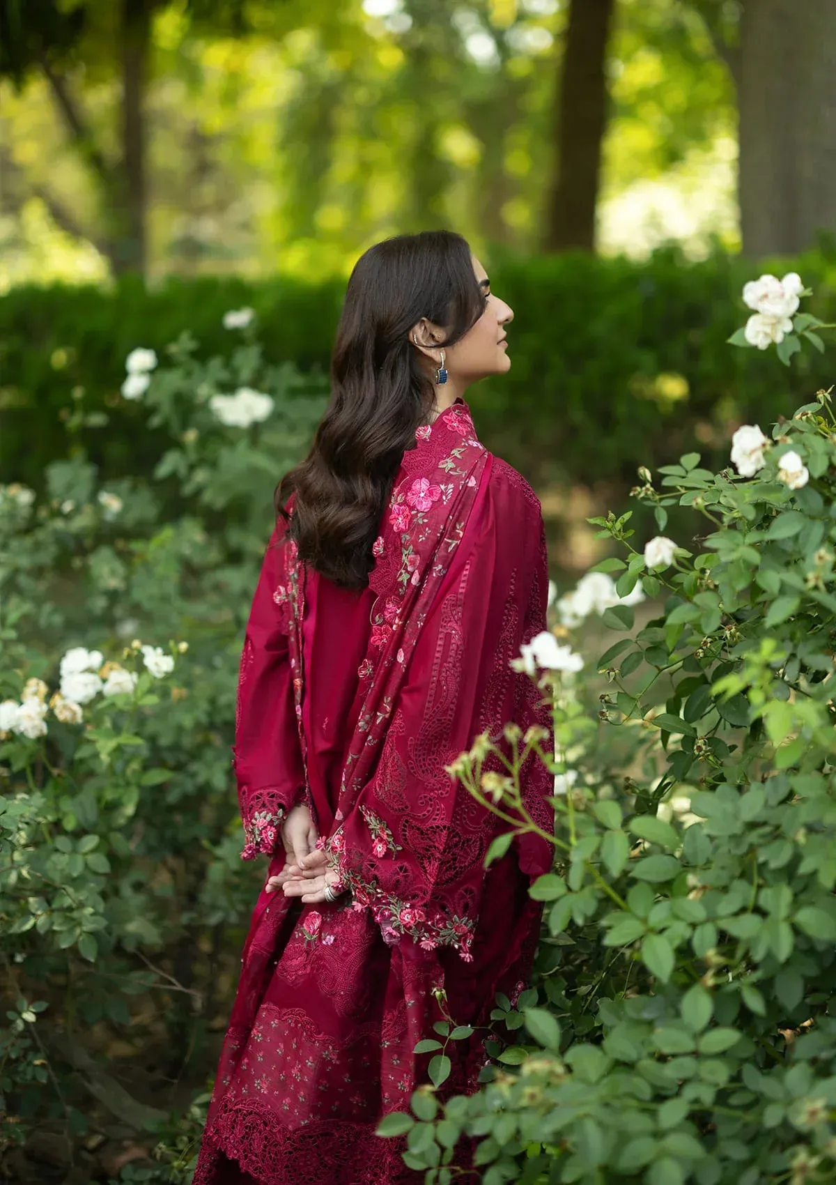Elaf Luxury Lawn Vol 2 | 2026 || ELQ-4A FALLING PETALS 5