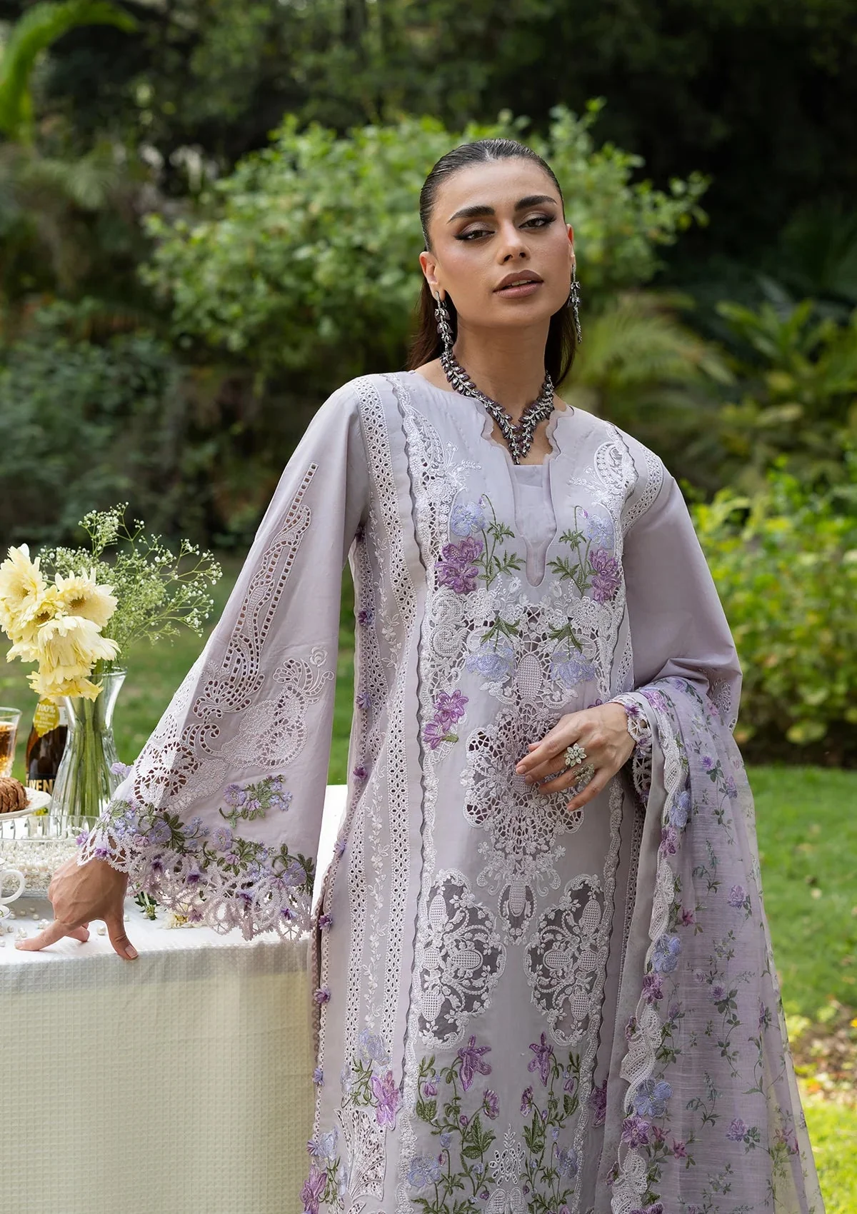 Elaf Luxury Lawn Vol 2 | 2026 || ELQ-4B PURE PLUM 2