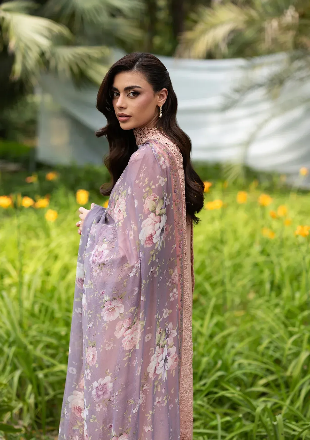 Elaf Luxury Lawn Vol 2 | 2026 || ELQ-6A BLUSHING ROSE 5