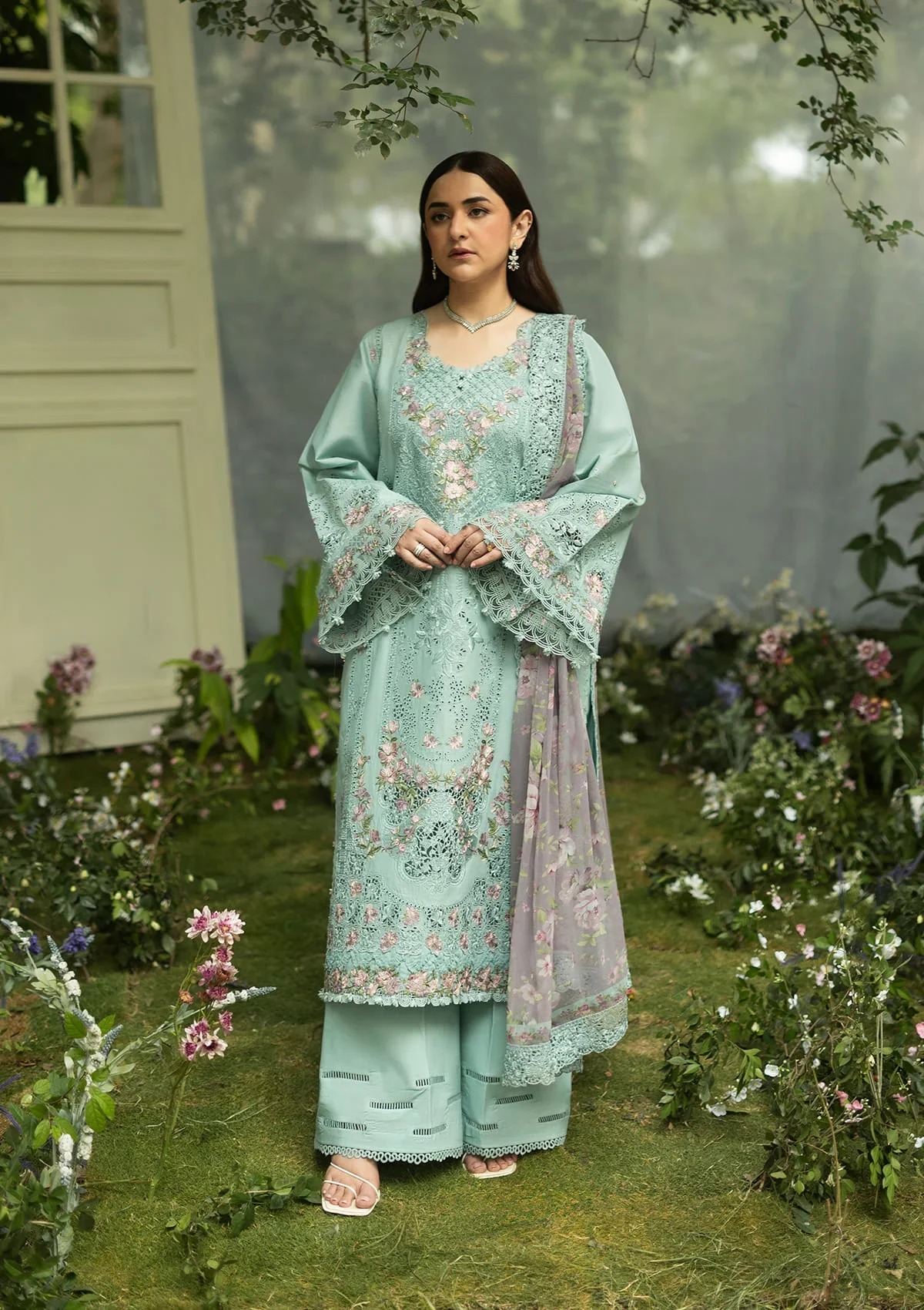 Elaf Luxury Lawn Vol 2 | 2026 || ELQ-6B MINT STORY 2