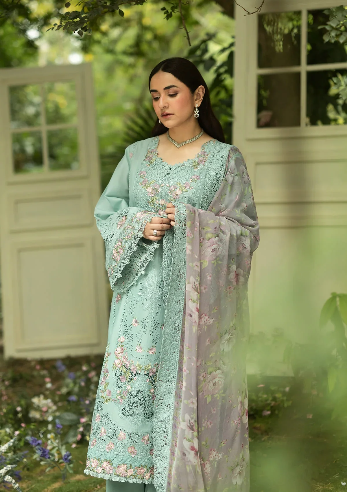 Elaf Luxury Lawn Vol 2 | 2026 || ELQ-6B MINT STORY 3